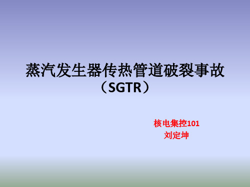 蒸汽发生器传热管道破裂事故