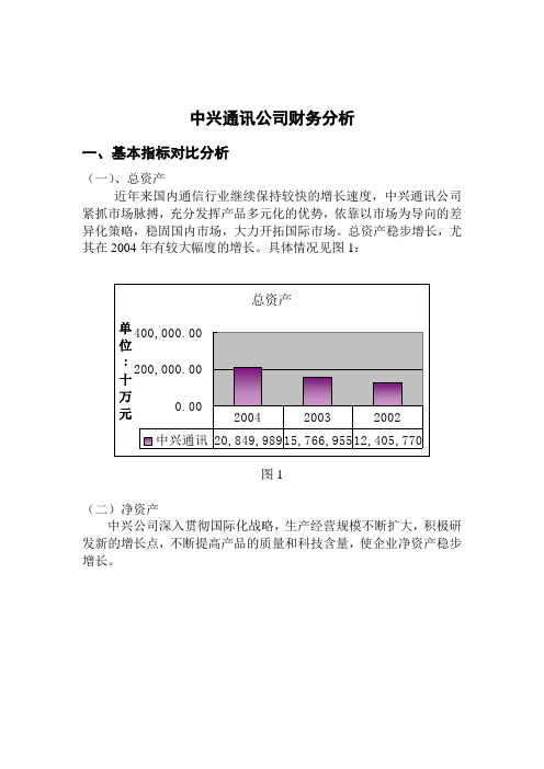 关于中兴通讯公司的财务分析