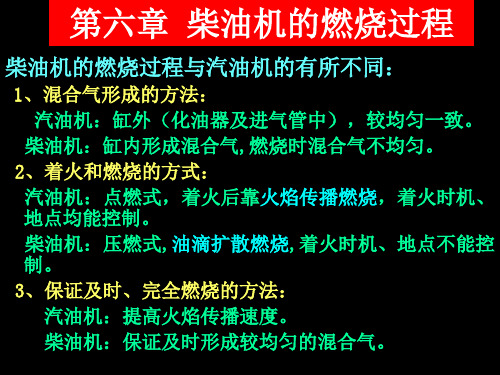 柴油机的燃烧过程解读