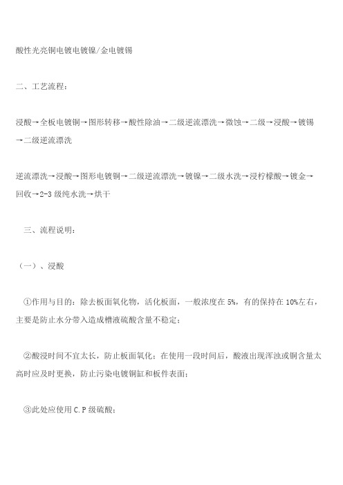酸性光亮铜电镀电镀镍