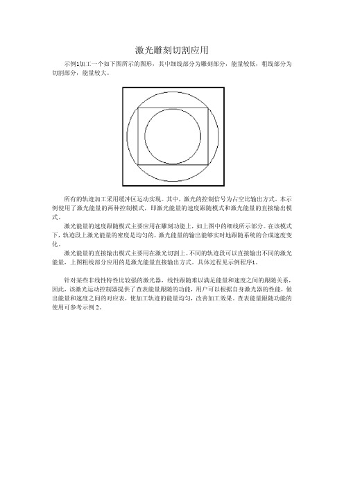 固高控制卡——激光能量控制模式应用说明