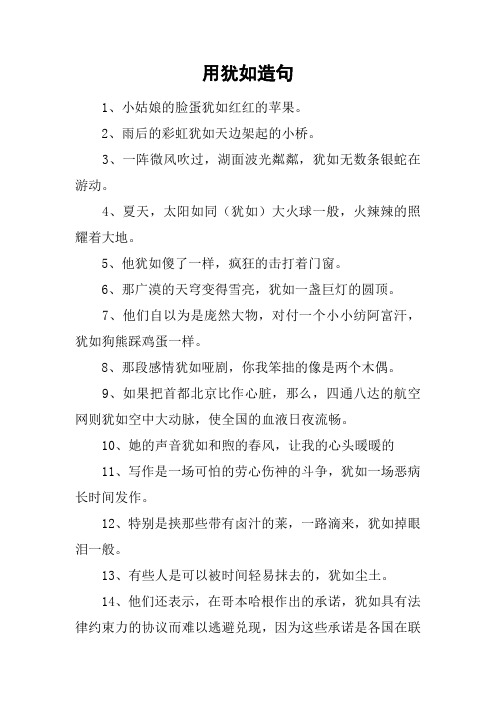 用犹如造句_1