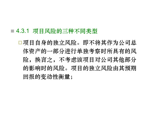 资本预算中的风险分析和风险调整共28页文档