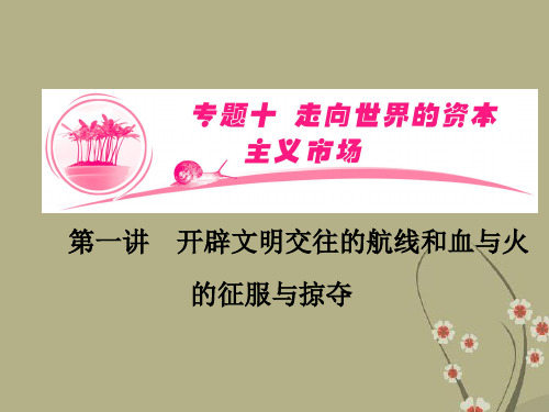 【优化指导】(新课标)高考历史总复习 专题10-1 开辟文明交往的航线和血与火的征服与掠夺课件 人民版