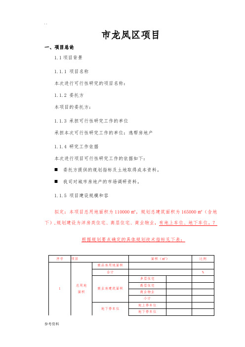 大庆市龙凤区项目可行性实施报告