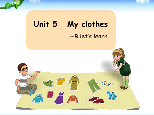 Unit 5   My clothes B let's learn优秀课件