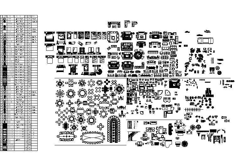 【CAD图纸】常用家具CAD图库(精美设计图)