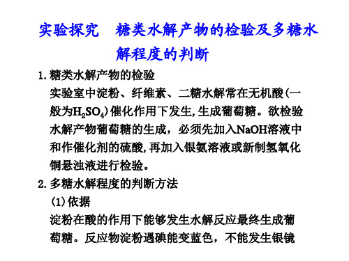 糖类水解产物的检验及多糖水解程度的判断