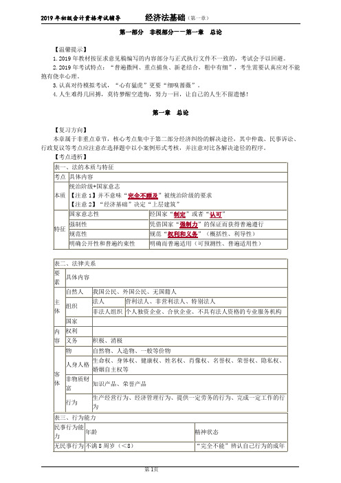 0101经济法基础第一章 总论