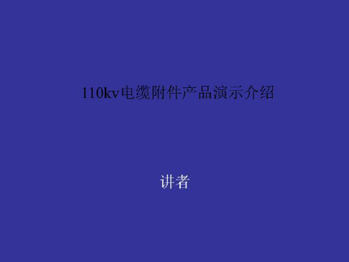 110kv电缆附件产品演示介绍