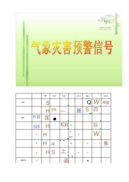气象灾害预警信号与防范措施