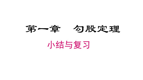 北师大版八年级数学上册第1章 勾股定理小结与复习