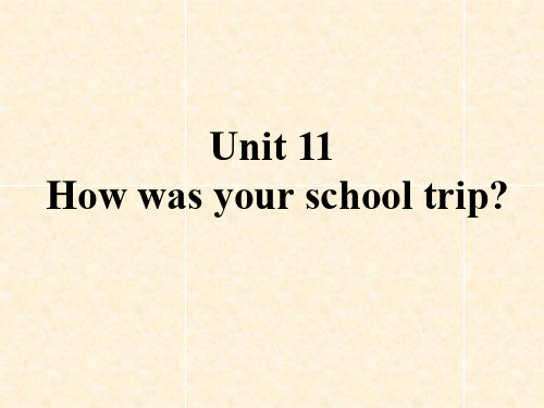 七年级英语下册 Unit 11 How was your school trip课