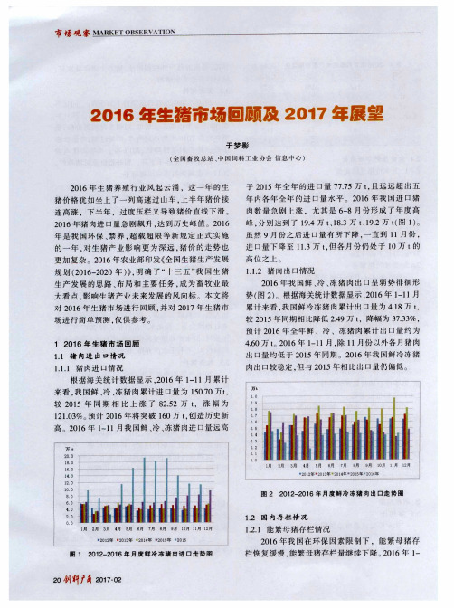 2016年生猪市场回顾及2017年展望