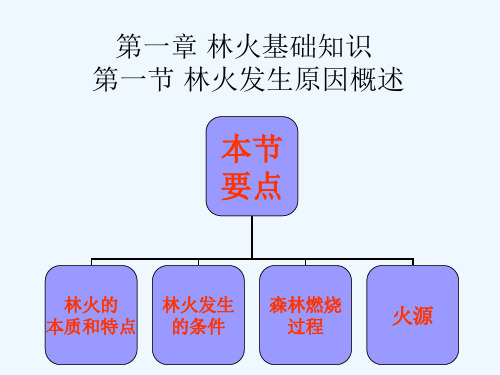 第一章林火基础知识第一节林火发生原因