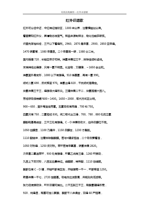 红外识谱歌