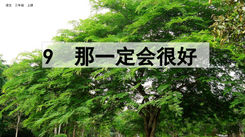 部编版三年级语文上册第三单元第9课《那一定会很好》课件PPT
