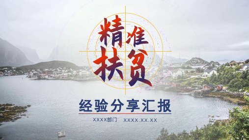 精准扶贫经验分享汇报工作总结述职报告PPT模板