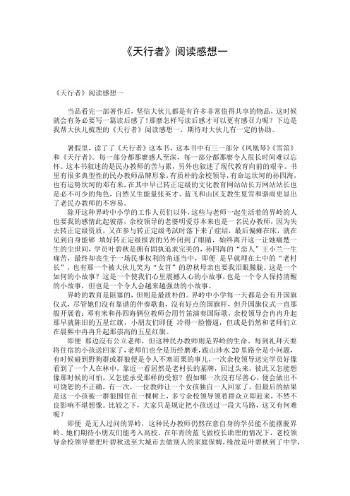 《天行者》阅读感想一