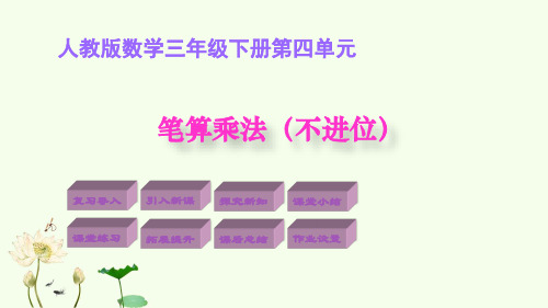 人教版三年级下册数学课件-2. 笔算乘法(不进位)(共12张PPT)