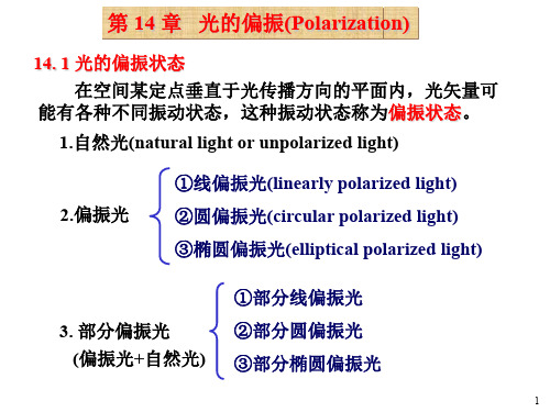 大学物理下-光的偏振134页PPT