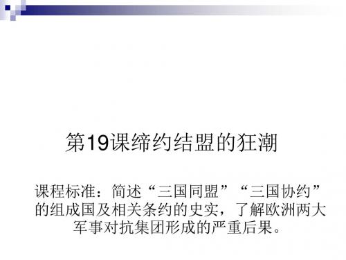 缔约结盟的狂潮ppt 北师大版