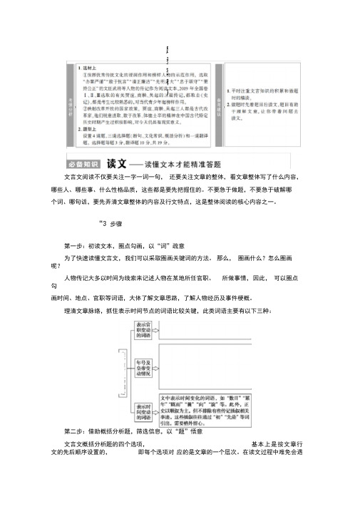 2020_2021学年高考语文一轮复习第2部分古诗文阅读专题6文言文阅读教案新人教版