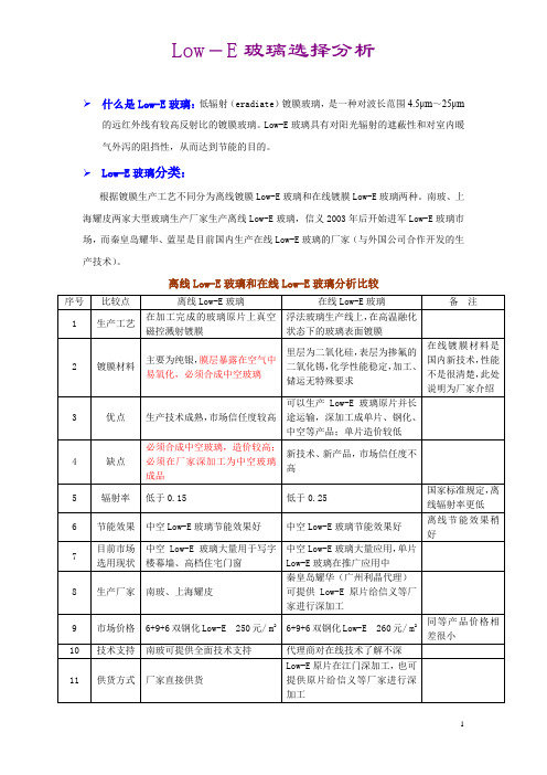 Low-E玻璃选择分析