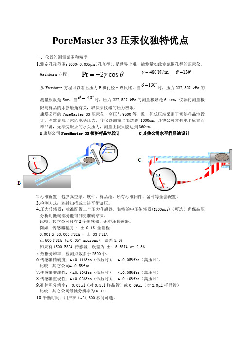 压汞仪特点