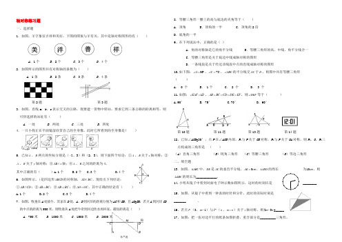 八年级数学上册 轴对称练习题 人教新课标版 试题