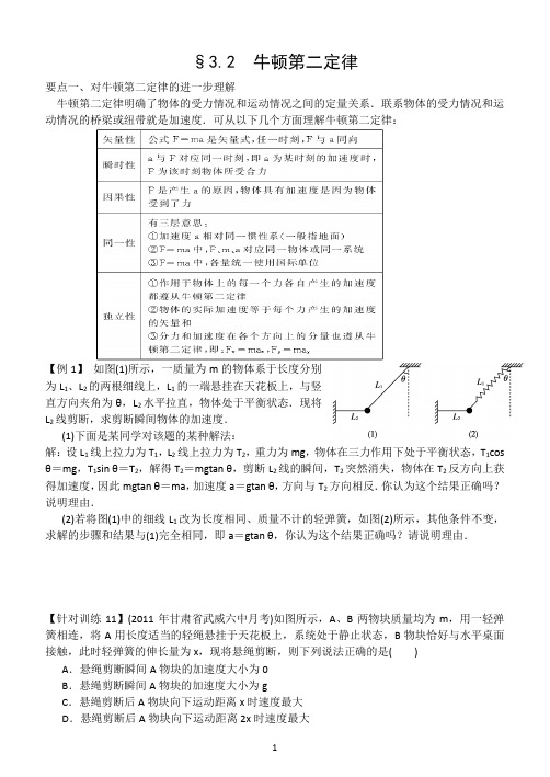 12 牛顿第二定律