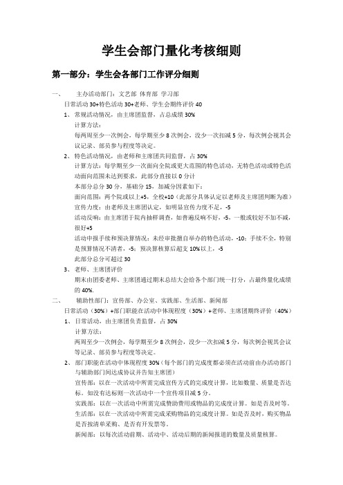 学生会考核细则