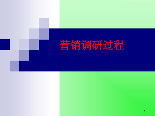 营销调研过程