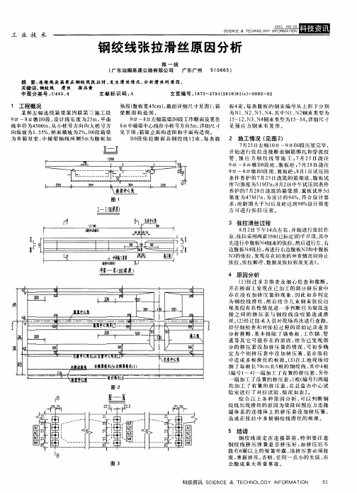 钢绞线张拉滑丝原因分析