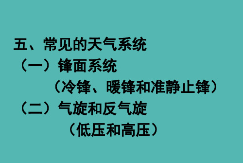 精选最新 鲁教版高中地理必修一第二单元第2节《大气圈与天气,气候》优质课件(共63张PPT)