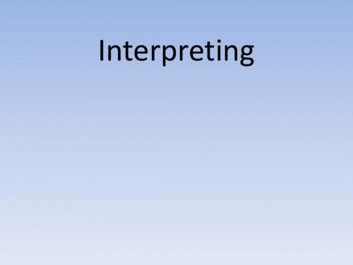 interpreting