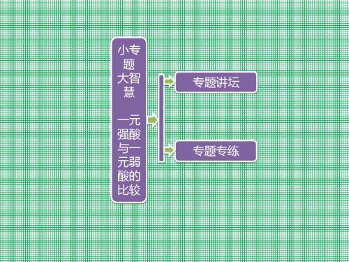 3.1弱电解质的电离平衡专题一元强酸与一元弱酸的比较课件(苏教选修4)