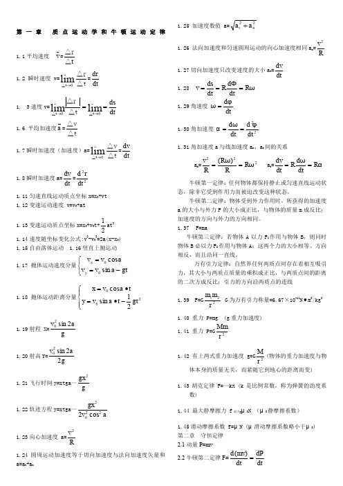 物理竞赛所有公式55020