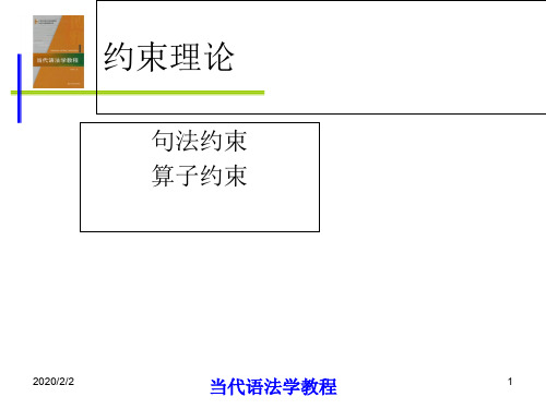 当代语法学教程7第七章约束理论-PPT精选
