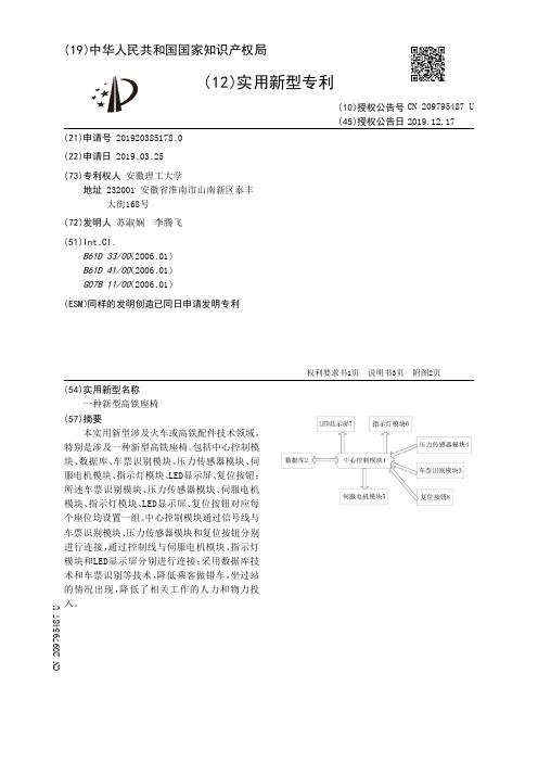 【CN209795487U】一种新型高铁座椅【专利】