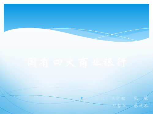 我国国有四大商业银行分析 31页PPT文档