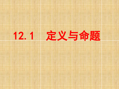七年级数学苏科版下册-12.1 定义与命题课件