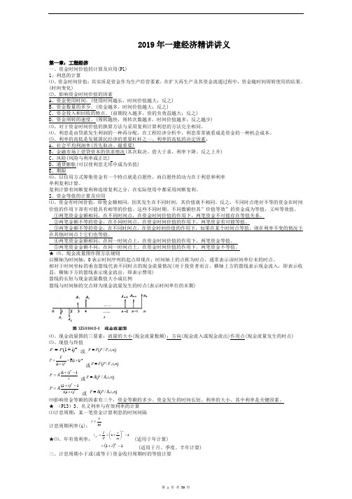 一建经济笔记(根据梅世强讲义总结)