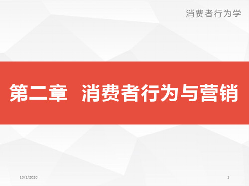 第二章消费者行为与营销PPT课件