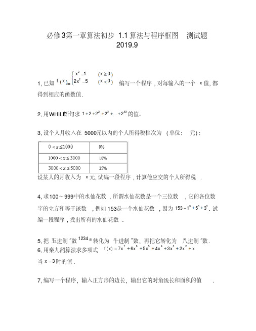 必修3第一章算法初步1.1算法与程序框图650