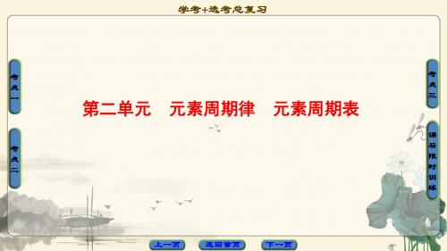 2018年浙江高考一轮 专题5 第2单元 元素周期律 元素周期表