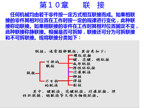 10机械设计基础-联接讲解