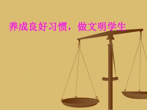 《养成良好习惯-做文明学生》主题班会ppt