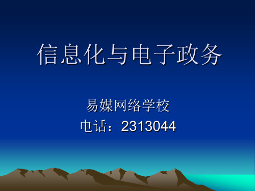 信息化与电子政务- 电子政务与公共服务.