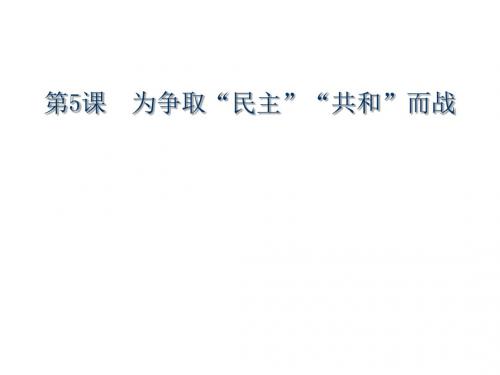 为争取“民主”“共和”而战PPT课件3 北师大版